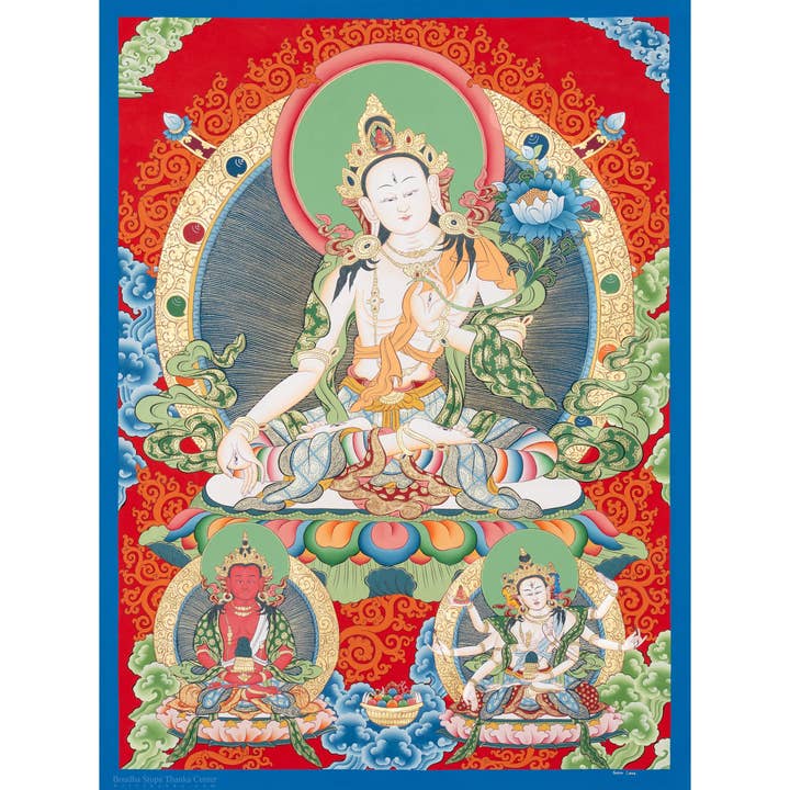 Spiritual White Tara Thangka – The Radiance of Enlightenment for wholesale by Boudha Stupa Thanka Centre