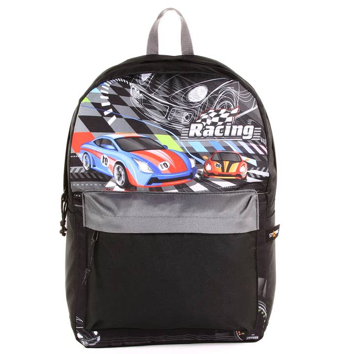 Car Racing Backpack for wholesale by Penguin Kids Wear