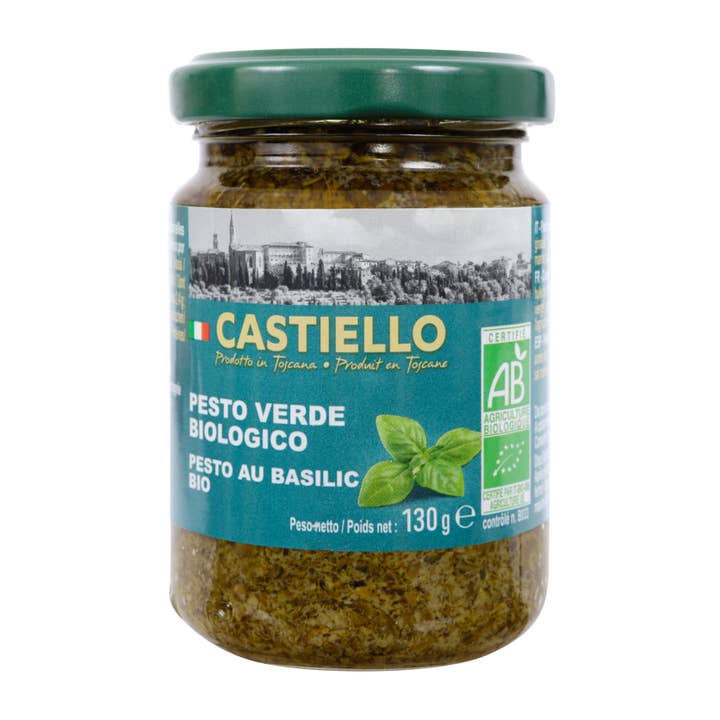 Pesto verde biologico 130g per la vendita all'ingrosso da parte di Castiello