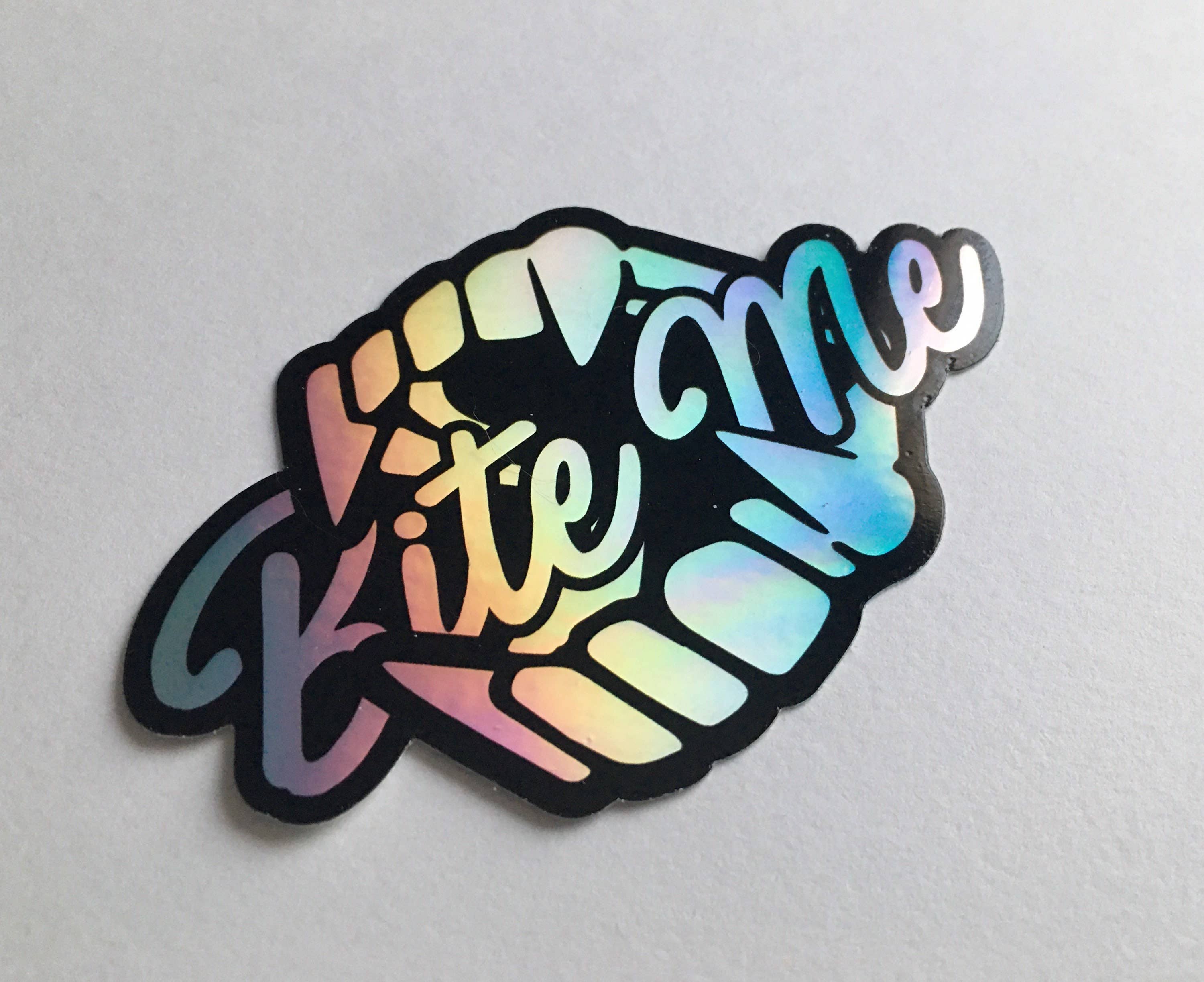 Fox and Brambles - Wholesale Sticker - Bite Me Sticker. Holographic Vinyl Sticker.2