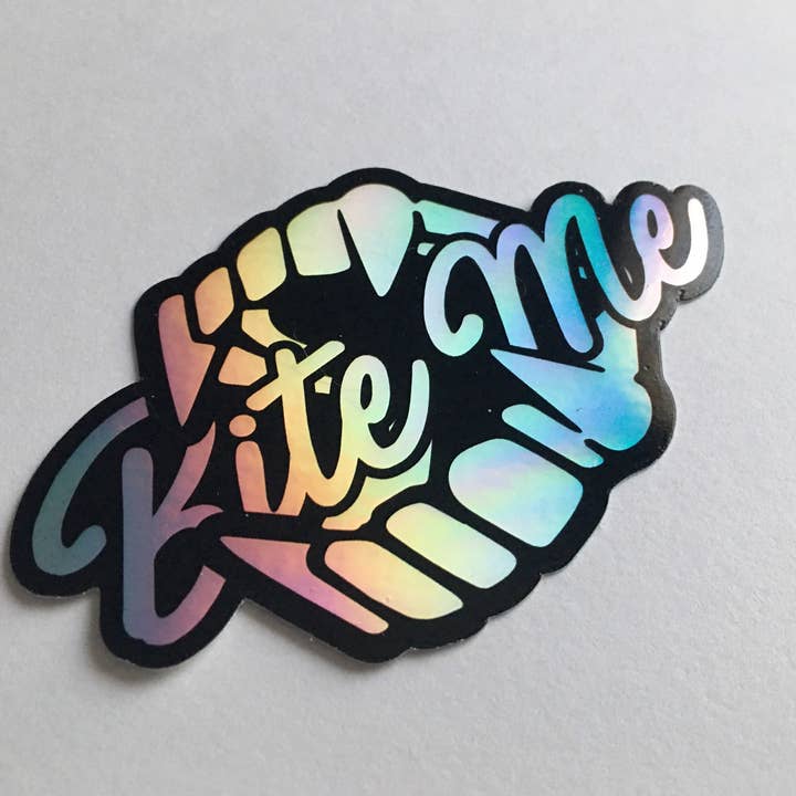Fox and Brambles - Wholesale Sticker - Bite Me Sticker. Holographic Vinyl Sticker.2