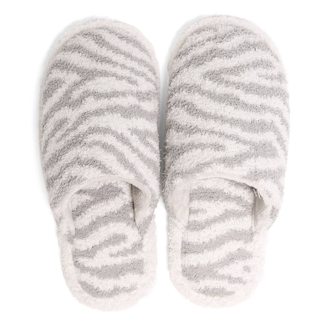 Fashion City - Wholesale Slippers - Women's - Winter Luxury Soft Zebra Pattern Slipper3