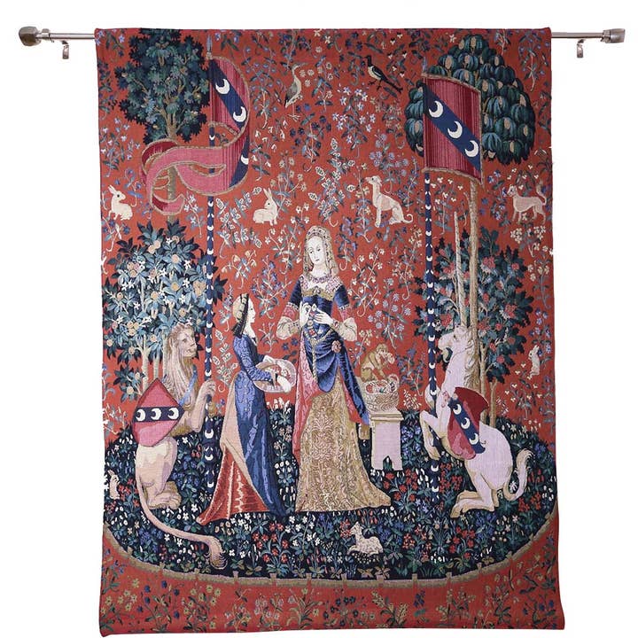 Lady & Unicorn Sense of Smell - Wall Hanging for wholesale by Signare Tapestry