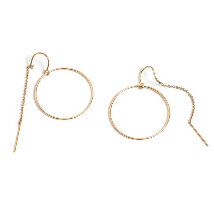Brincos de Threader Open Circle Trace por atacado de Favor Jewelry