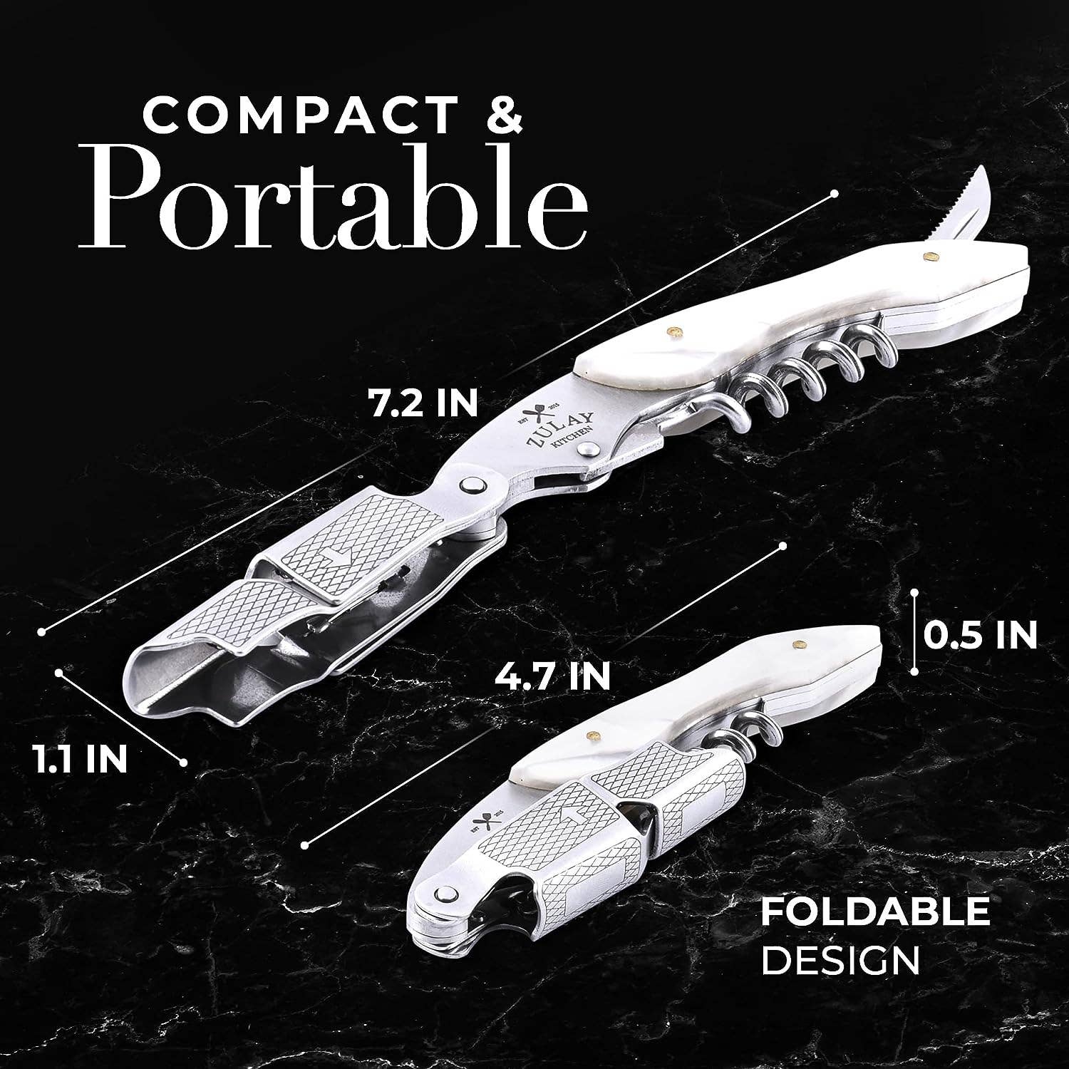 Zulay Kitchen - Wholesale Bottle/Wine Opener - 3-in-1 Waiter Corkscrew Wine Bottle Opener25