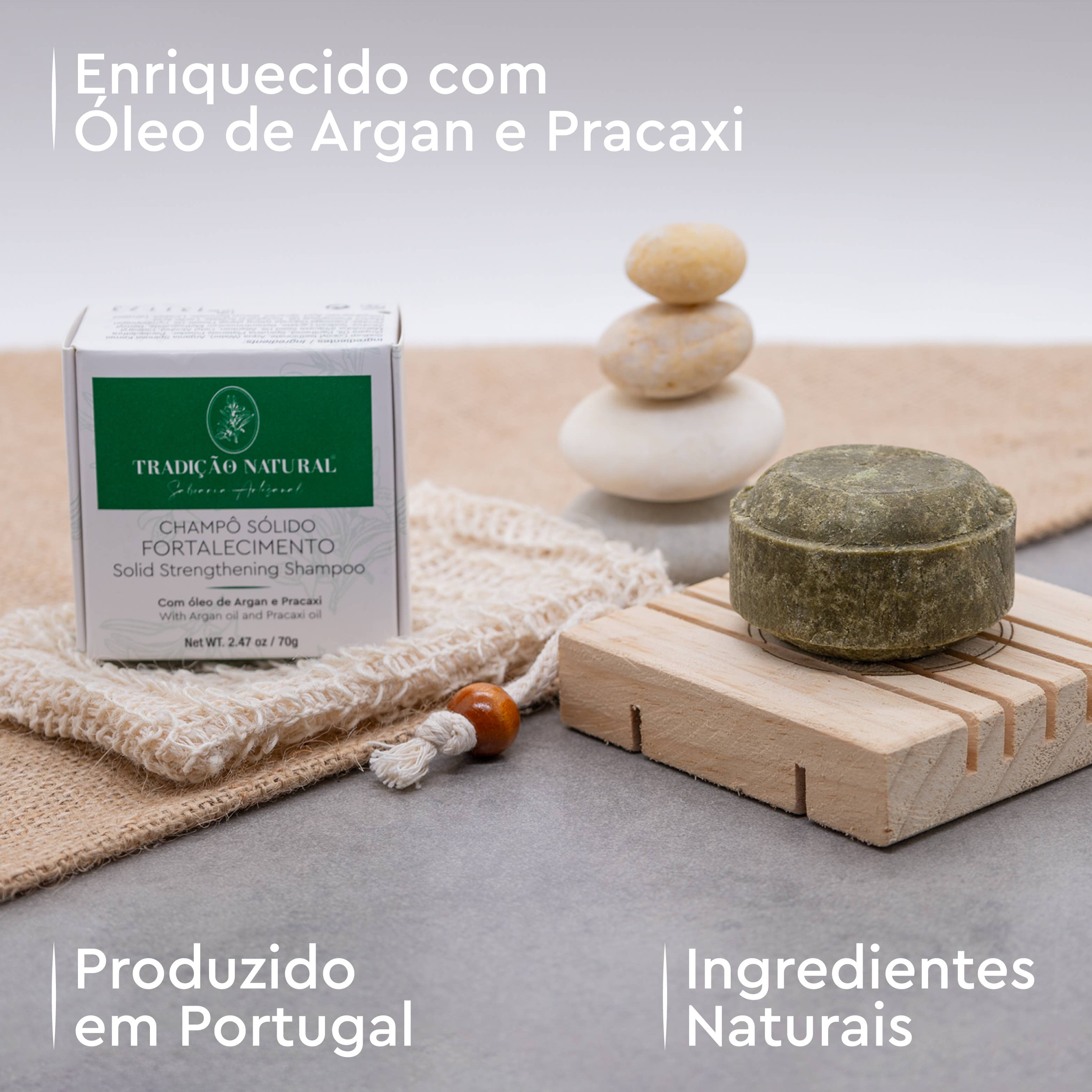 Tradição Natural - Wholesale Shampoo Puck/Solid Shampoo - Strengthening Solid shampoo - Handmade - 70g1