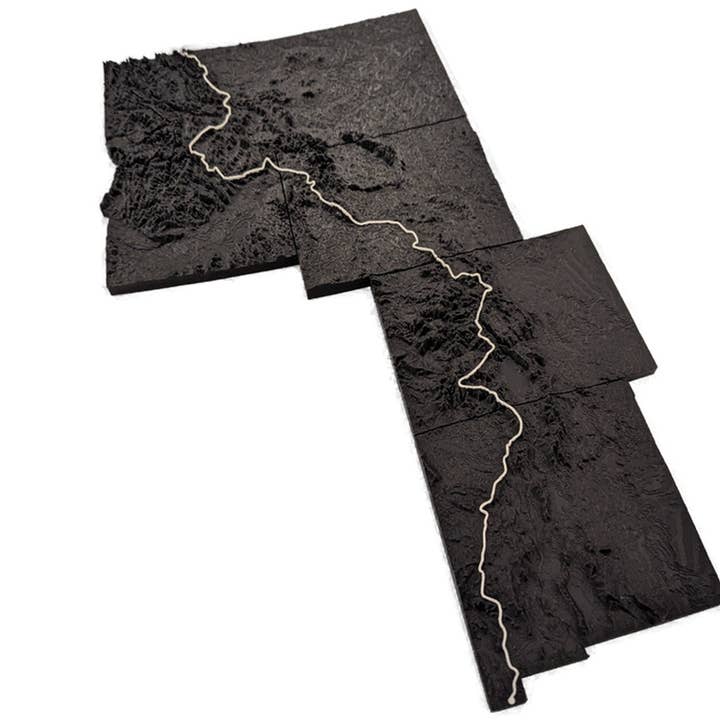 Décoration murale avec carte topographique 3D du Continental Divide Trail (CDT) pour la vente par 3DTrails