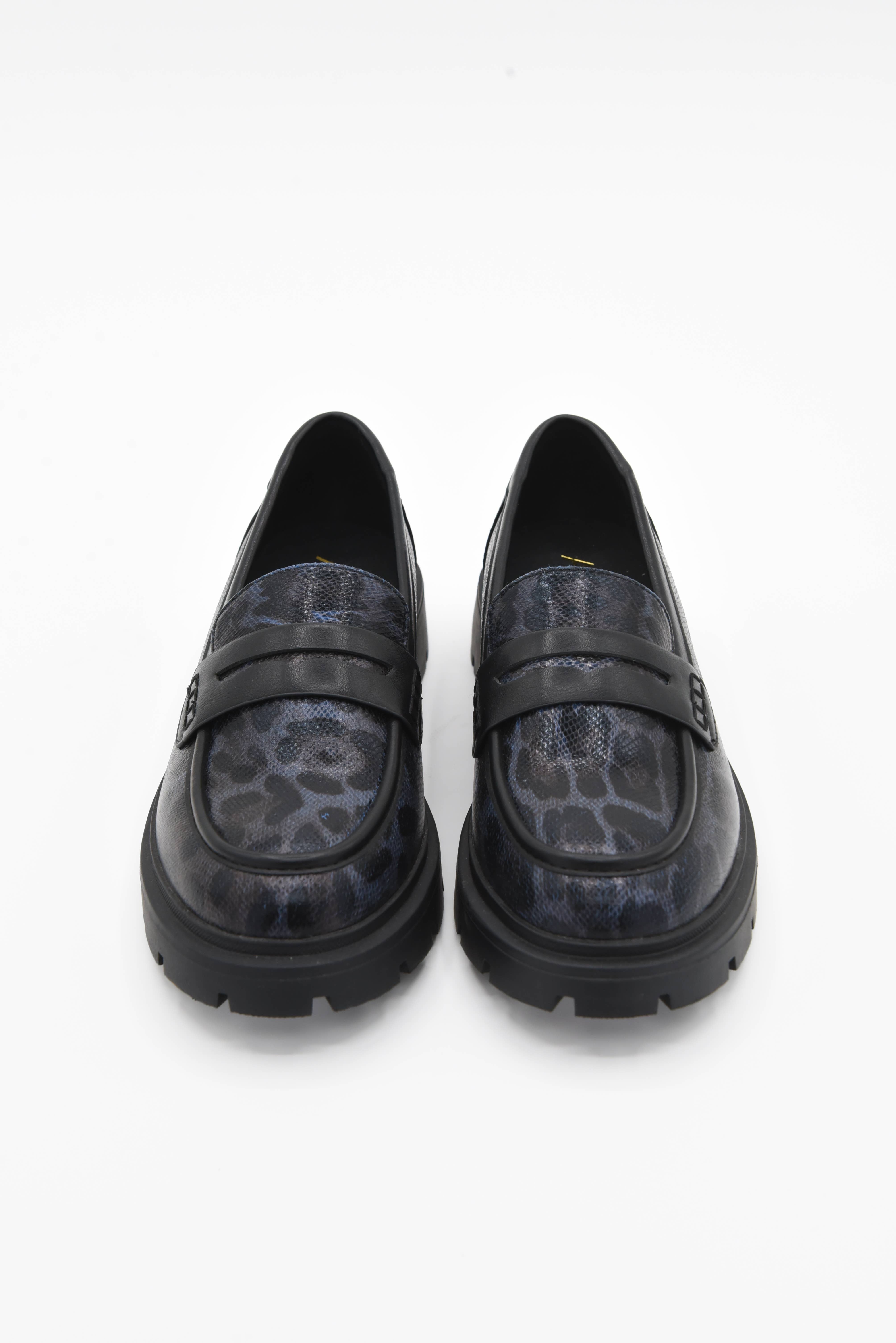 Azarey - Wholesale Loafers - Women's - Chunky snake animal-print loafer 459K050 8