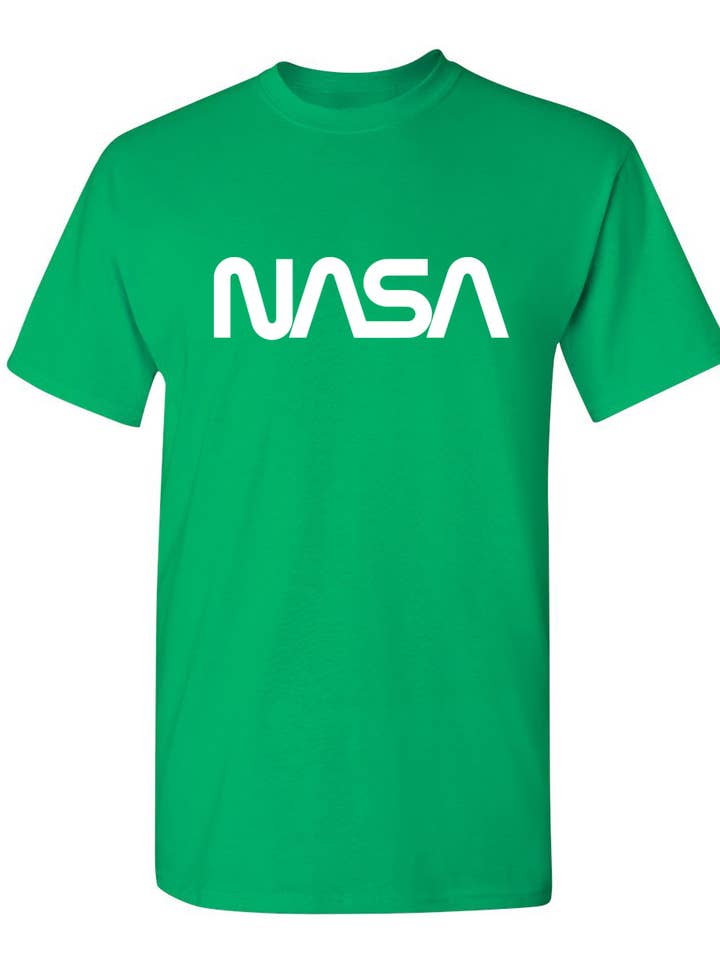 Nasa Official Worm Logo (White) for wholesale by Feelin Good Tees