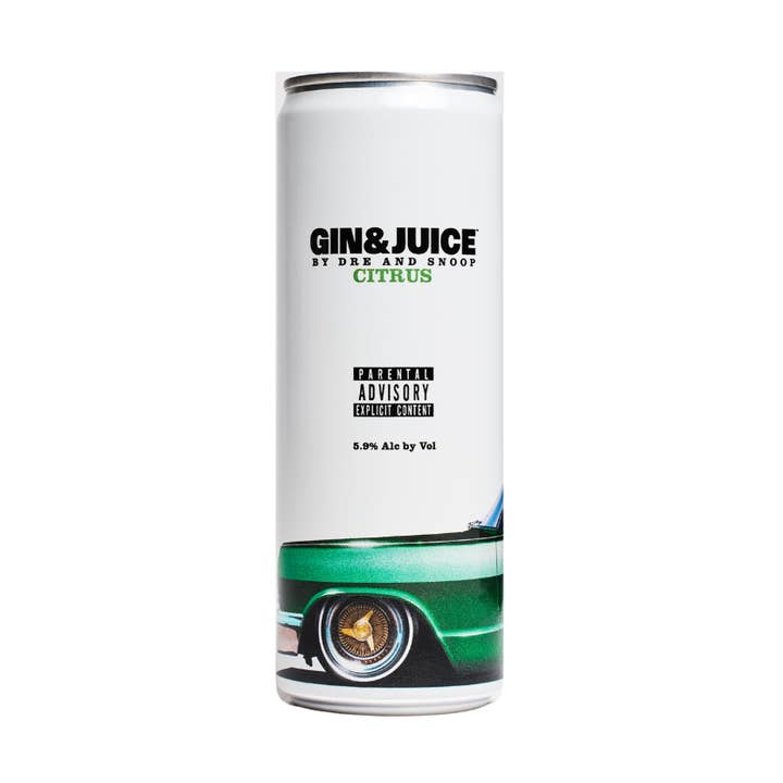 Gin & Juice by Dre and Snoop – wholesale Pre-mixed/ready-made alcoholic drinks – 12x Gin & Juice By Dre & Snoop - Citrus - 250ml - 5.9% ABV0