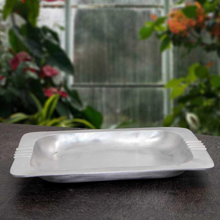 Antikas - Wholesale Serving Tray - Aluminium tray. Rectangle Matt. brushed