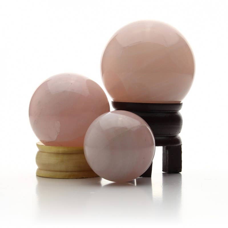 UniArt - Wholesale Spiritual Stone/Crystal - Rose quartz, spheres1