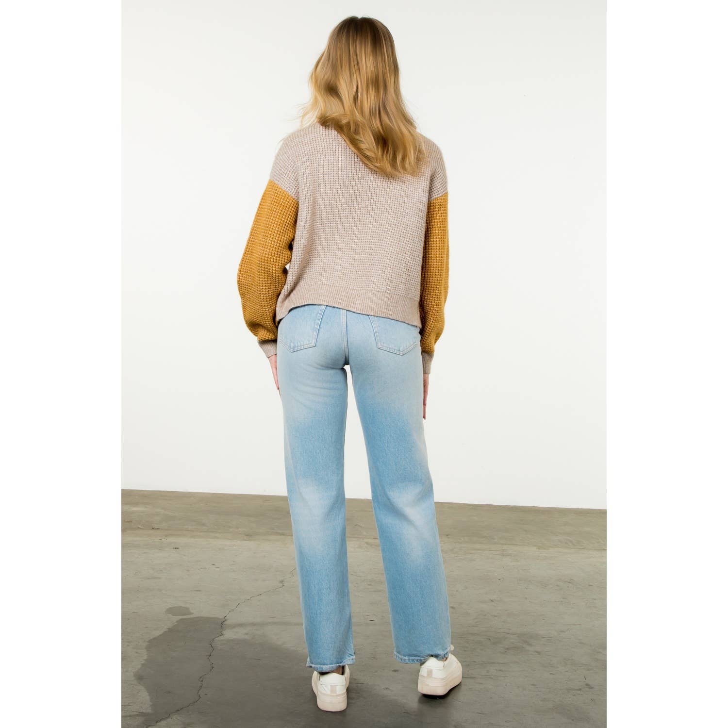 THML - Wholesale Knit Sweater - Women's - Colorblock Knit Sweater4