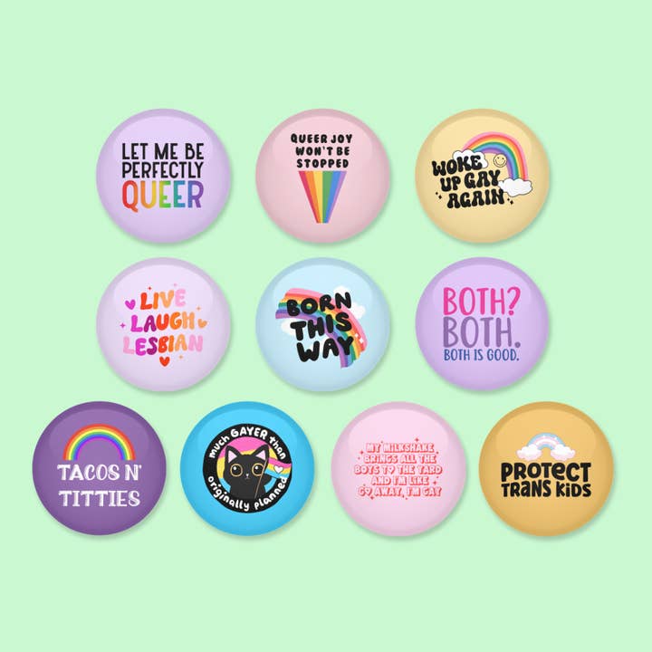 LGBTQ+ Pride Pin Set for wholesale by Indigo Maiden