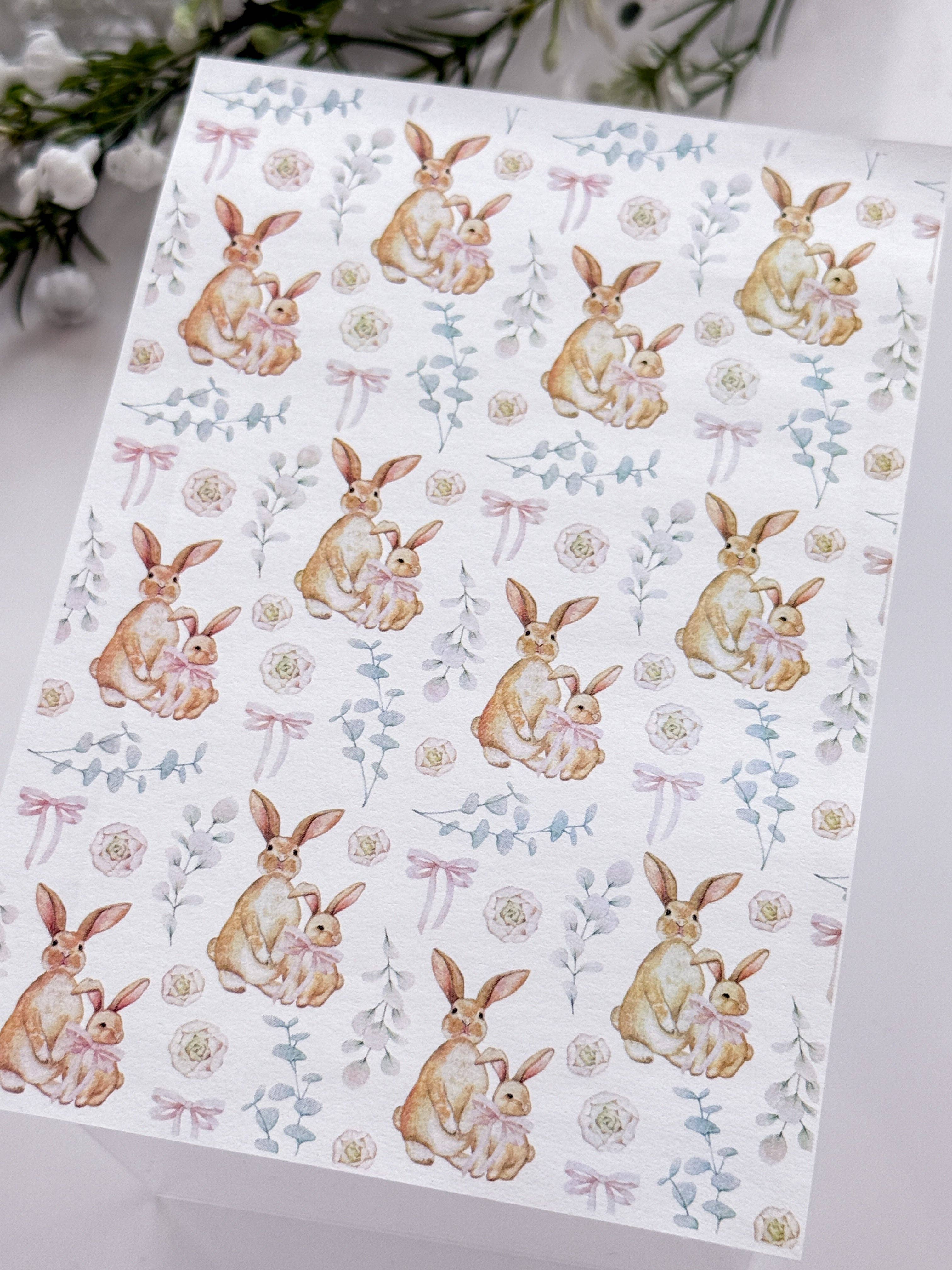 Tera Clay – wholesale Craft tool – Transfer Paper 467 Easter Bunny Coquette | Image Water Transfer0