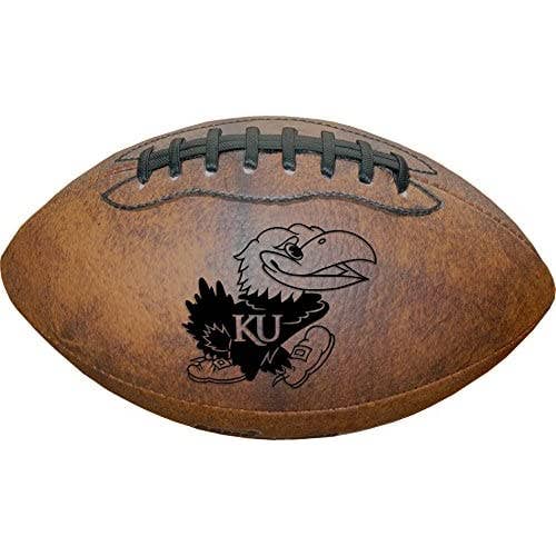 NCAA Kansas Jayhawks 9" Vintage Mini Football for wholesale by Gulf Coast Sales