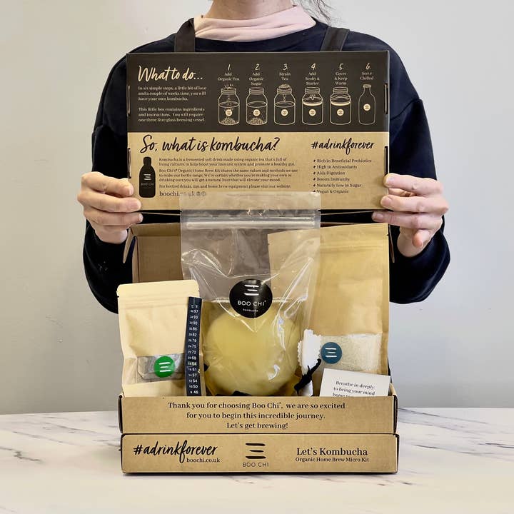 Boo Chi Kombucha - Wholesale DIY drink kit - Letterbox Organic Kombucha Making Kit1