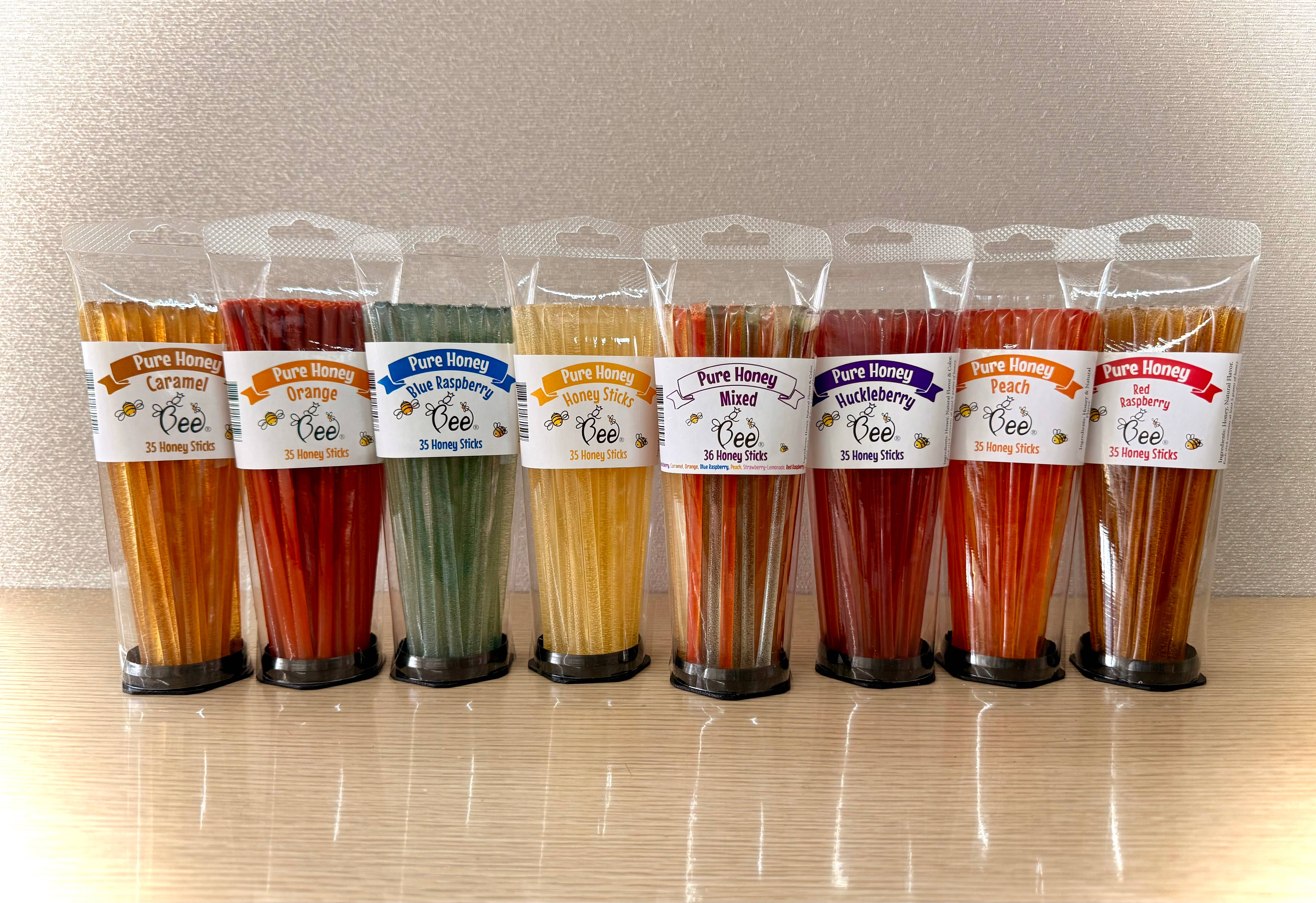 Queen Bee Gardens - Wholesale Honey - Mixed (8 Flavors) Honey Sticks - 36 ct2