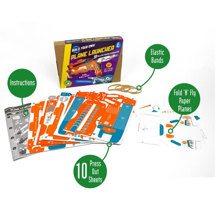 Build Your Own – wholesale DIY craft kit – Child – Build Your Own Paper Plane Launcher - Eco-Friendly Craft Kit4