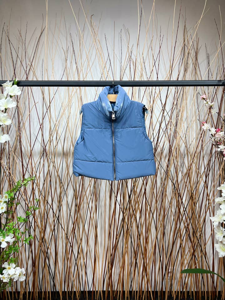 L'Emotion - Wholesale Suit Vest - Women's - Zipped High Neck Zipped Sleeveless Vest