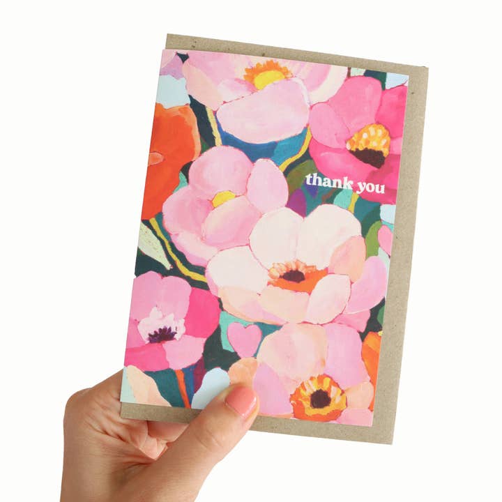Thank You - Colourful Floral Greeting Card and other Purchase Wholesale thank you cards with envelopes. Free Returns & Net 60 Terms on Faire trending on Faire.