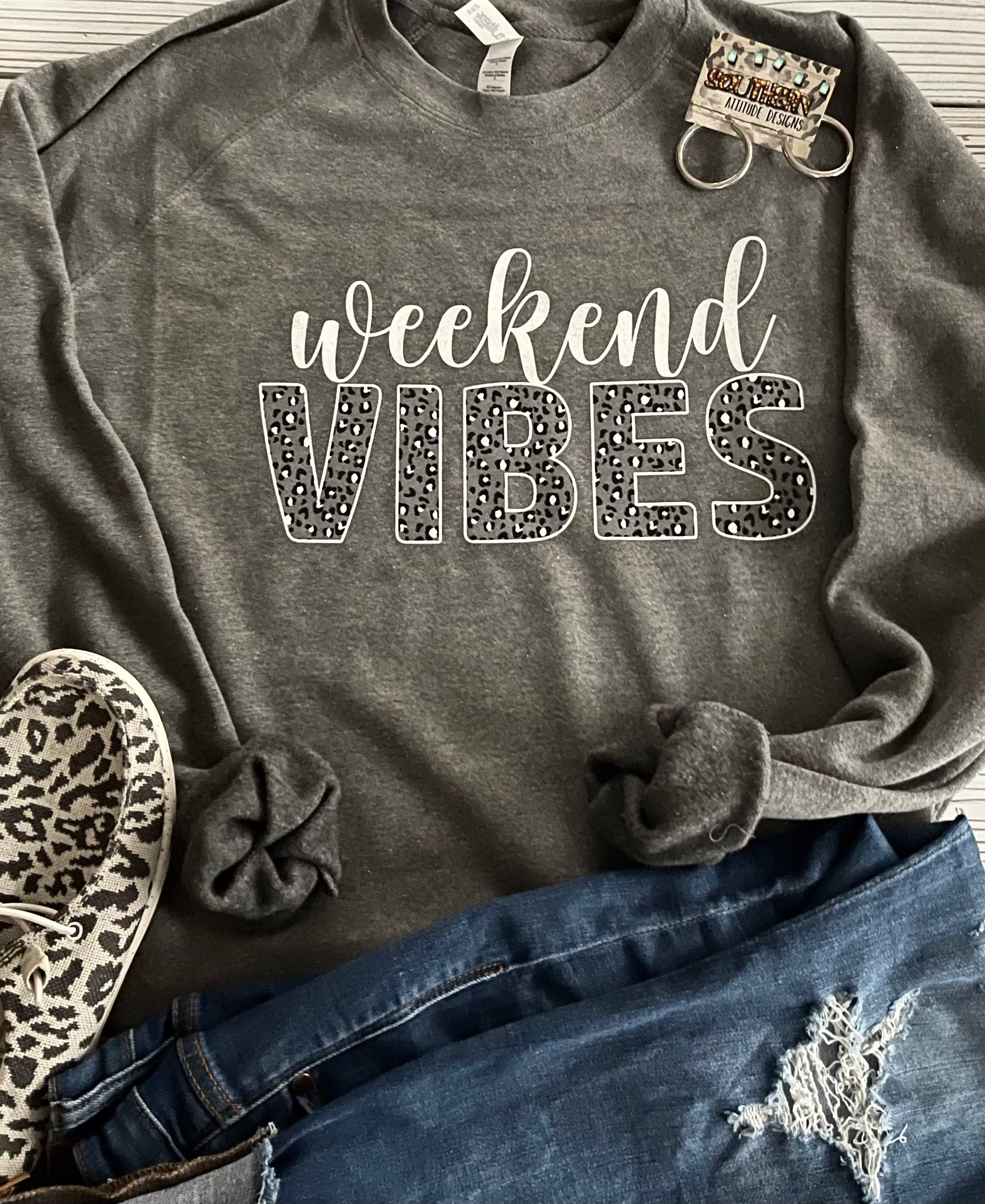 Southern Attitude Designs Inc - Wholesale Graphic Sweatshirt - Women's - Weekend Vibes