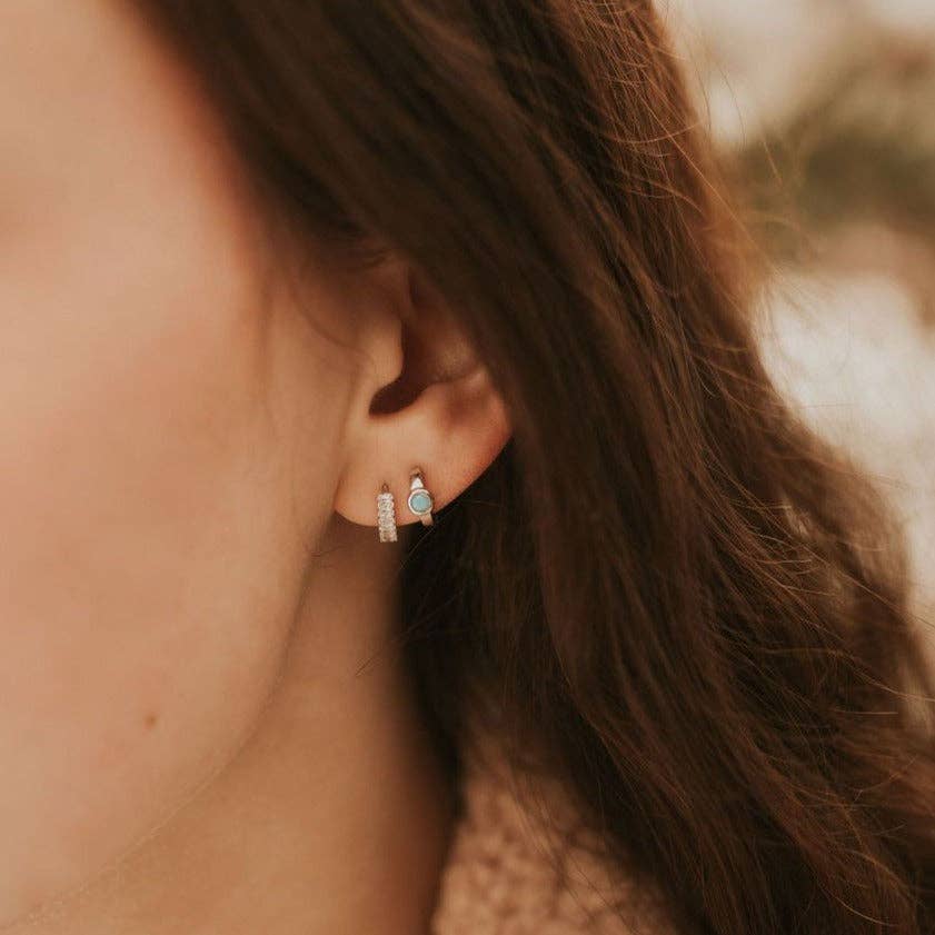 Mauve Jewelry Co. - Wholesale Hoop Earrings - Noelle Turquoise Hoops3