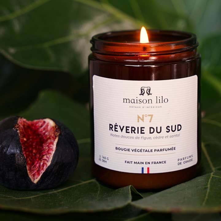 Vegetable Candle No.7 Southern Reverie - Made in France without GMOs for wholesale by Maison Lilo