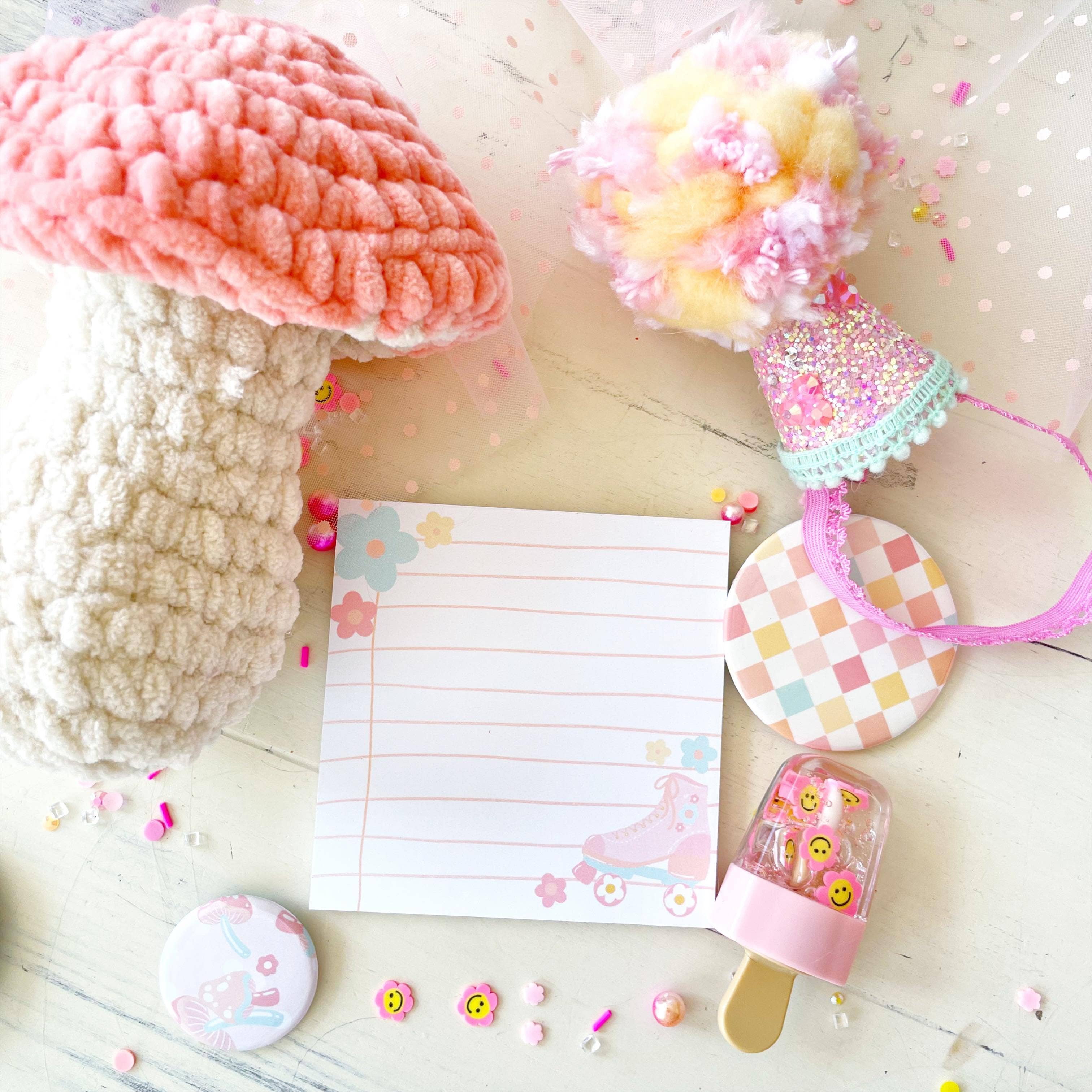 Live Sweet - Wholesale Notepad - 4x4 Retro Skate Notepad1