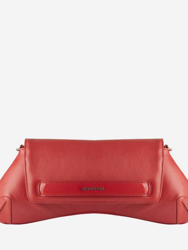 LINDA LEATHER CLUTCH - RED for wholesale by NOTTEVERA