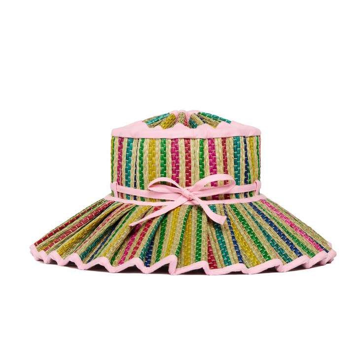 Tropical | Rose bonbon | Chapeau Capri de luxe pour enfant pour la vente par Lorna Murray