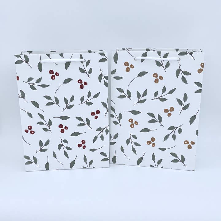 Winterberry Gift Bags (2 Color Options) for wholesale by Winterberry Paper Co.