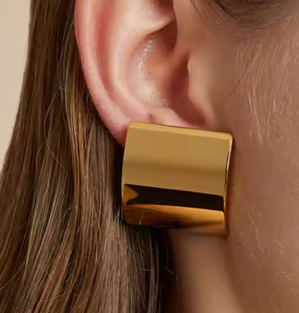 HoopLa – Großhandel Ohrstecker – Statement-Ohrring, Ohrstecker, Ohrring, Stahl, 14 Karat1