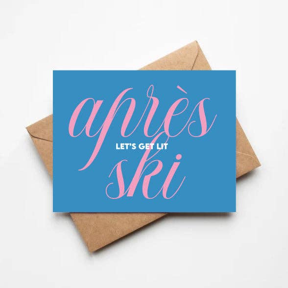 Greeting card - Apres-ski for wholesale by Pardon My French