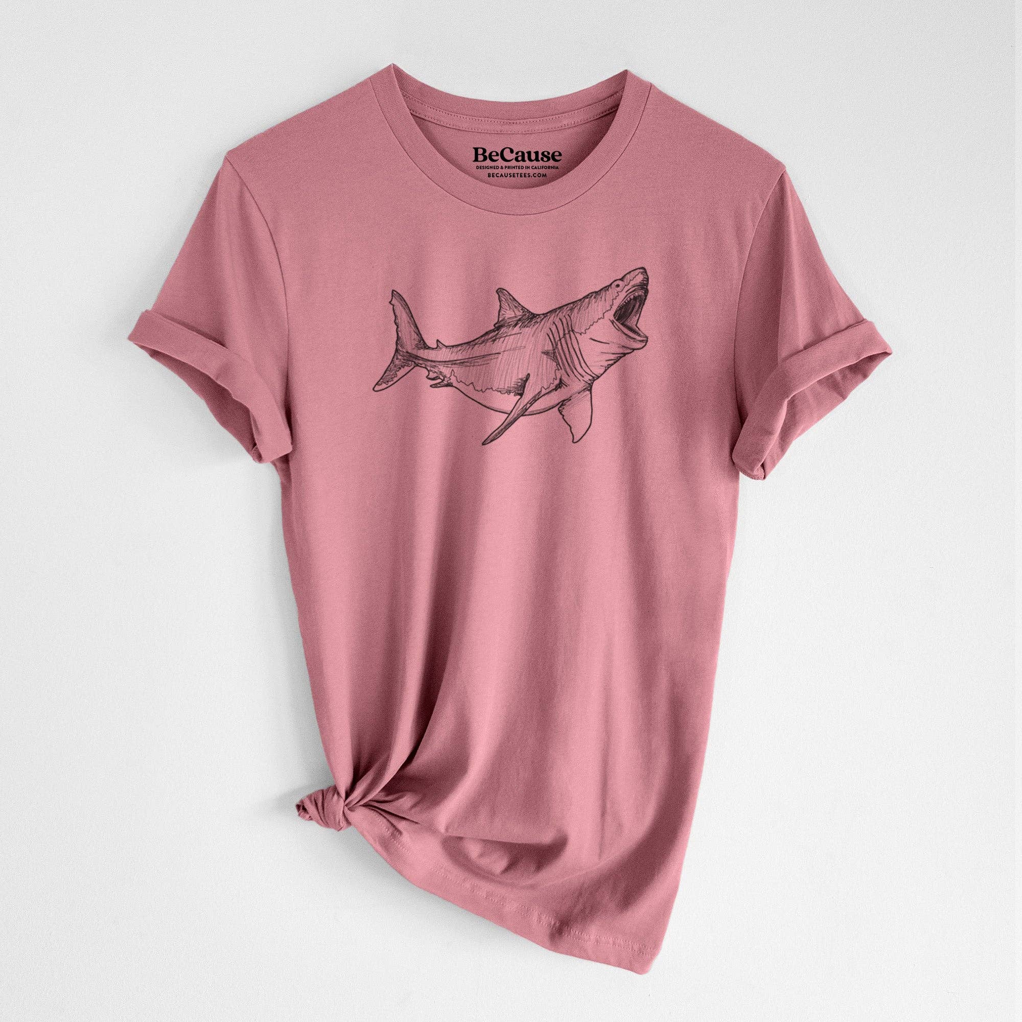 Because Tees - Vente T-shirt sérigraphié – unisexe - Mégalodon - Otodus Megalodon - T-shirt unisexe à col rond 100 % coton léger3