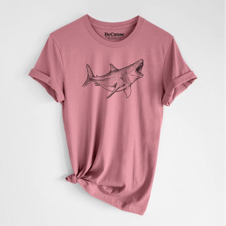 Because Tees - Wholesale Screen Printed T-Shirt - Unisex - Megalodon - Otodus Megalodon - Lightweight 100% Cotton Unisex Crewneck5