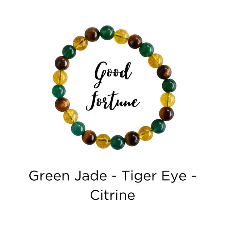 Pulseras Curativas | BUENA FORTUNA | Pulsera de Cristales de Piedras Preciosas para venta al por mayor de Soothing Crystals