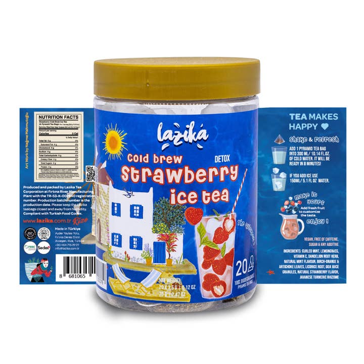 Strawberry Flavored Mint Ice Tea for wholesale by Lazika