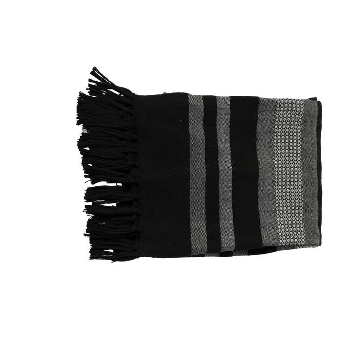 Keni Recycled Throw, Black for wholesale by Be Home US