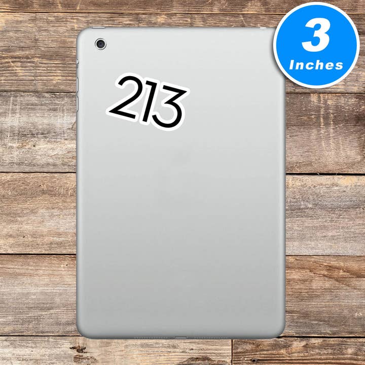 FunPopStickers - Wholesale Sticker - Los Angeles California 213 Area Code Area Code Home 3 Pack - Set of 2.5, 3 and 4 Inch Vinyl Laptop Stickers - Area Code Home for Laptop, Phone, Water Bottle, Car & More Decal (3 Pack)