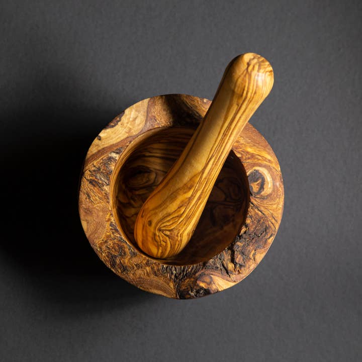 Dyari - Wholesale Vijzel en stamper - Mortel en stamper van olijfhout4