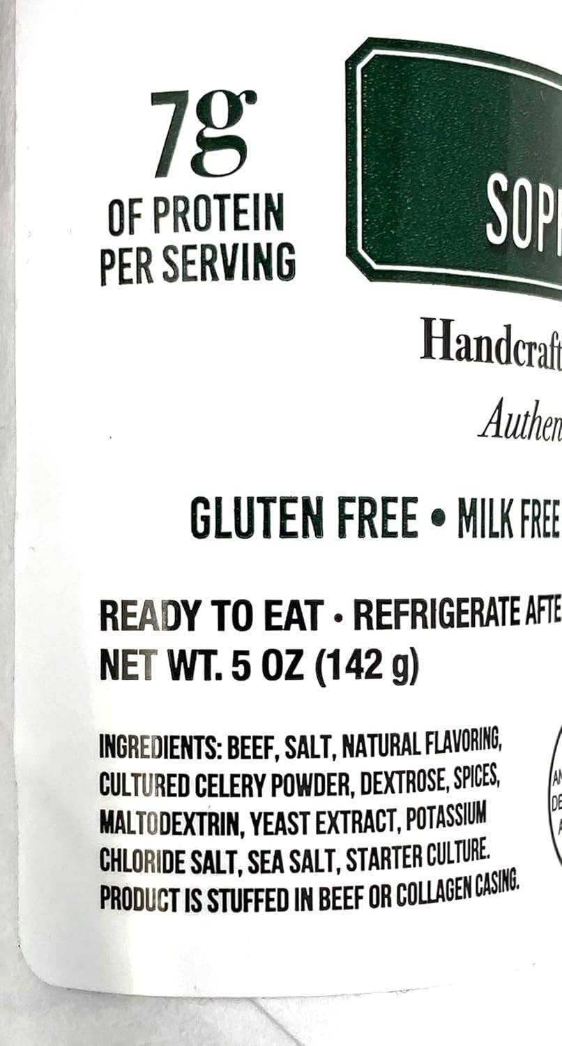 Giorgio's Naturals - Wholesale Salami - BEEF Soppressata (Spicy beef Salami) Retail Chub-All Natural4