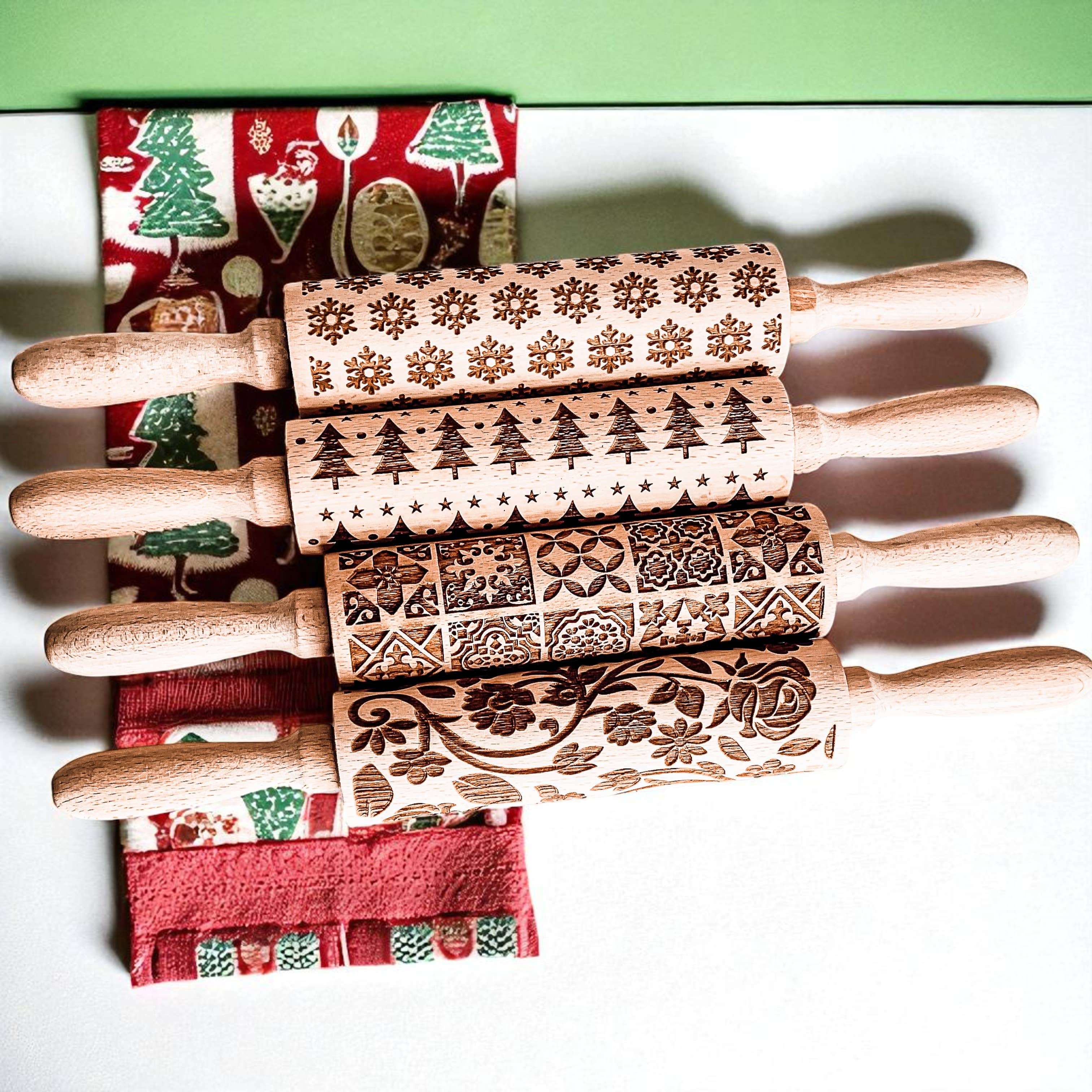 Gia Roma - Wholesale Rolling Pin - Christmas Baking Gift Set, Wooden Rolling Pins for Cookies3