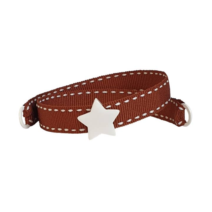 BRACELET MARRON AVEC ÉTOILE BLANCHE pour la vente par Smartever Srl