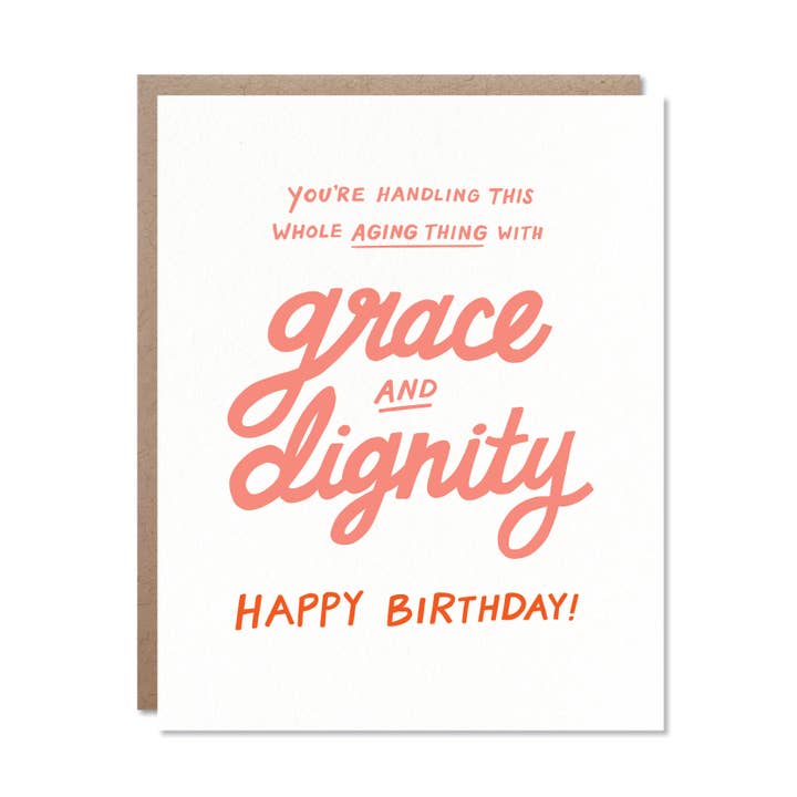 Grace & Dignity - Verjaardagskaart voor wholesale door Odd Daughter Paper Co.