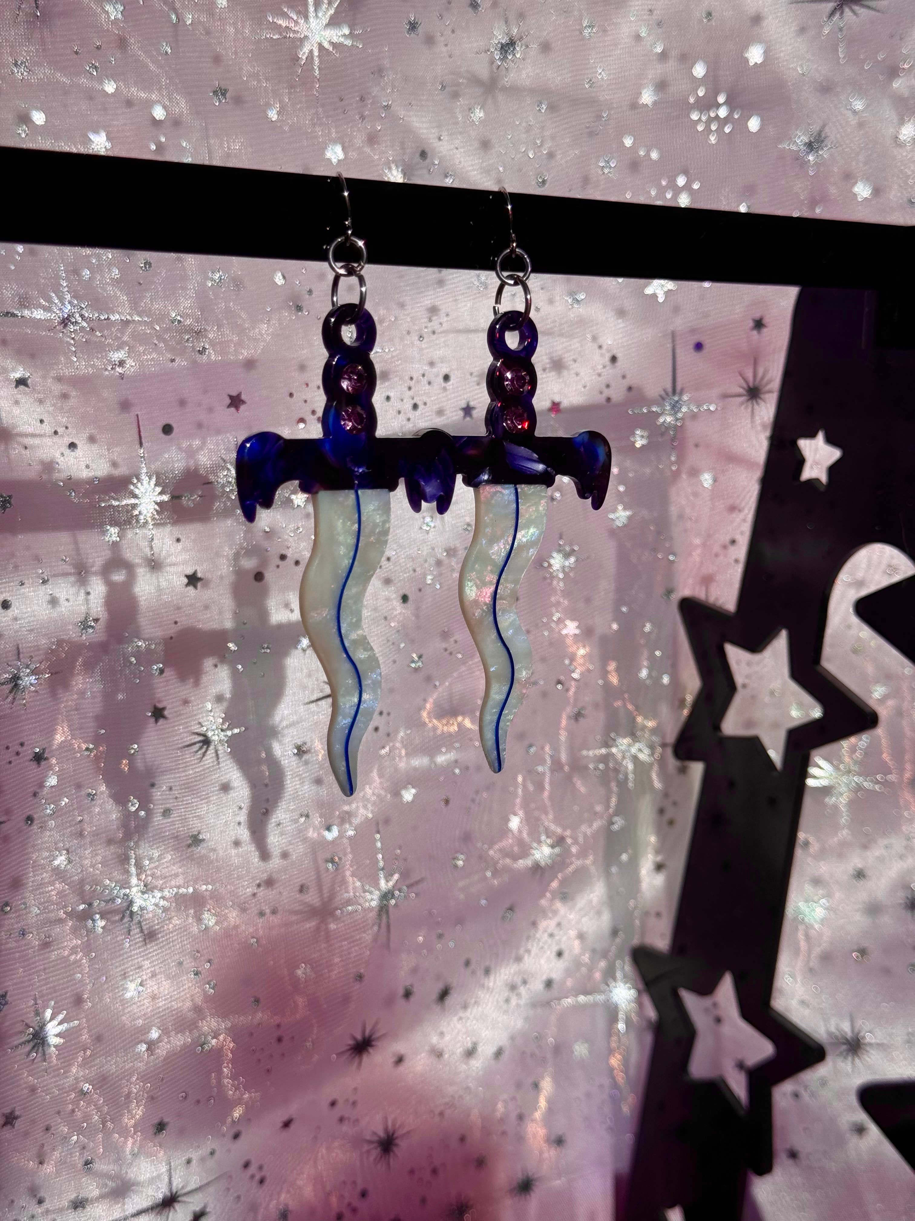 Peach Beast - Wholesale Dangle Earrings - Dagger Statement Earrings6