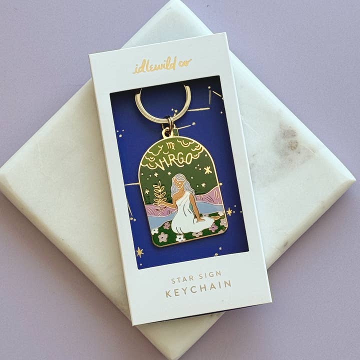 Idlewild Co. - Wholesale Keychain – Women's - Zodiac Enamel Keychain | Virgo 0