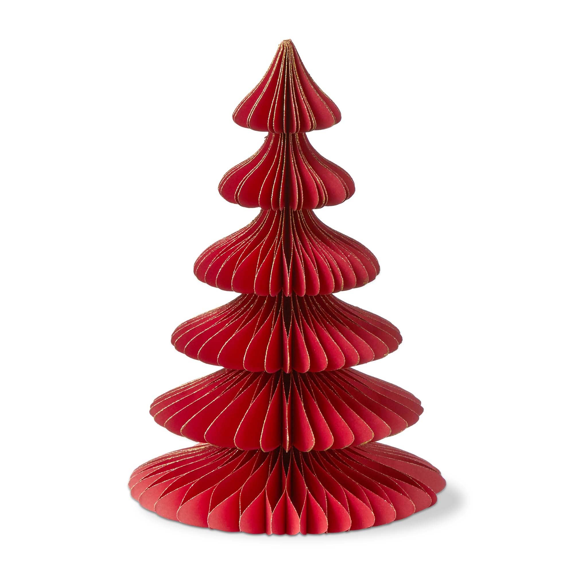 Glimmer Paper Tree Decor Small Red Christmas for wholesale on Faire0