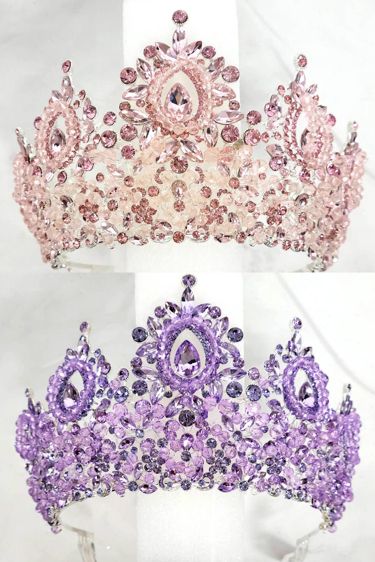 Chicas - Wholesale Tiara - Women's - Metal tiara with crystal balls and jewel rhinestones HT96258