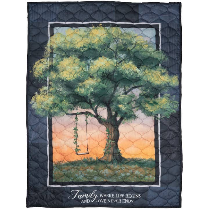 "Family" Quilt for wholesale by Gift & Garden by Carson